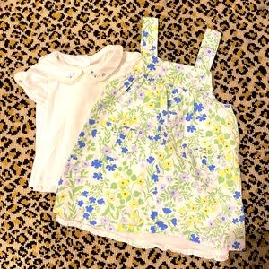 Darling Janie And Jack jumper with pockets and matching top w it embroidery.